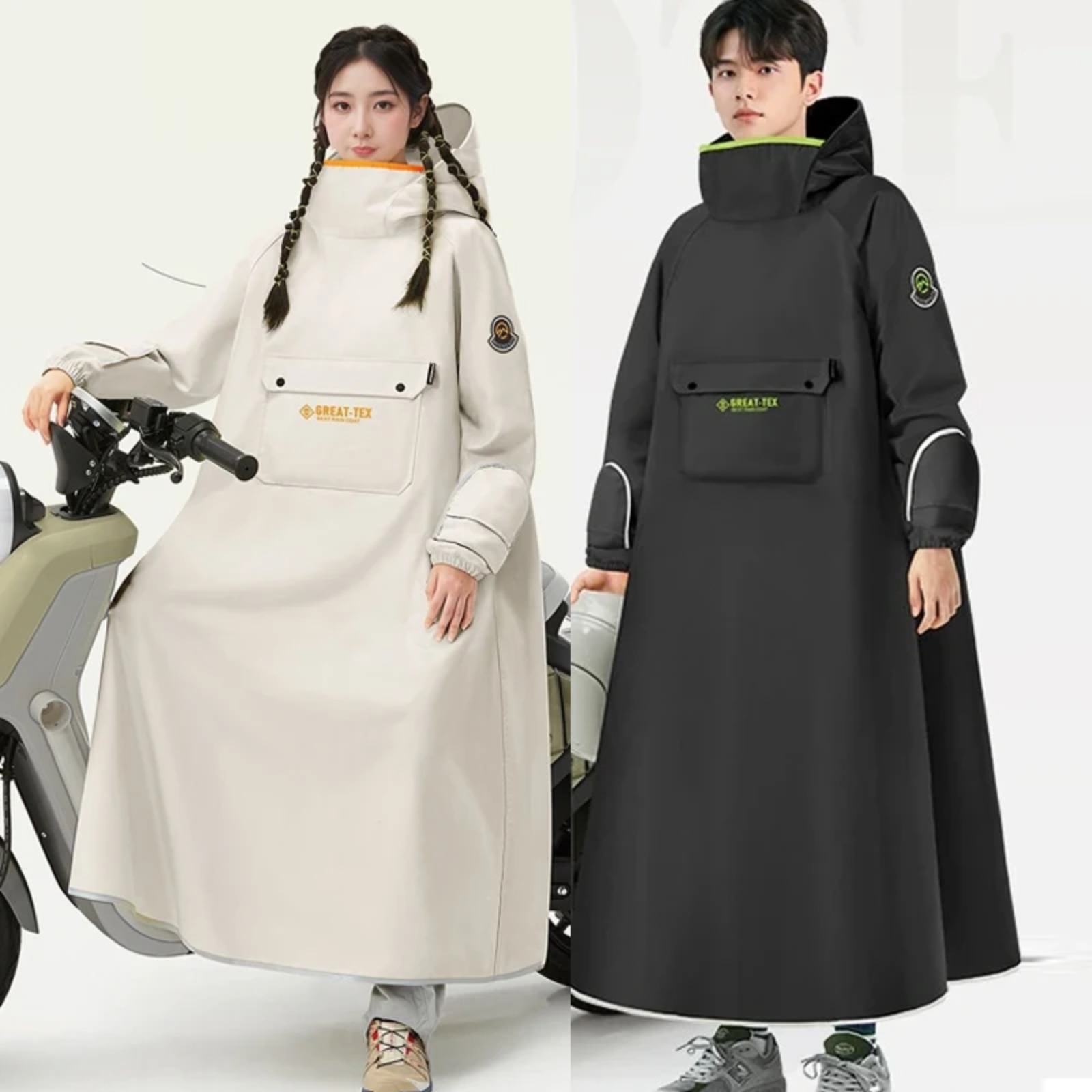 Cycling Gear In Rain - Waterproof Rain Poncho Cycling Raincoat Motorcycle