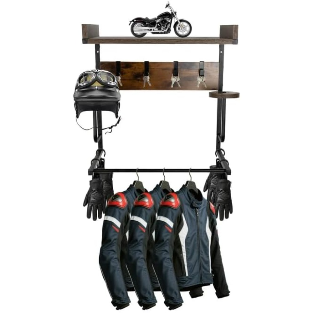 Motorcycle Helmet Holder with  - Cycling Gear Organizer Wall review and price