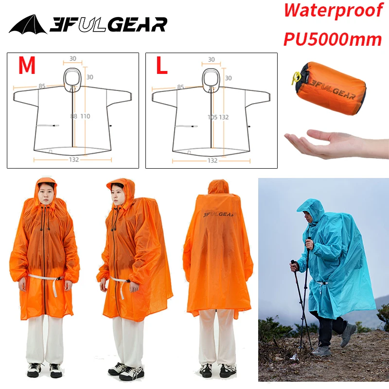 3F UL GEAR Zipper Raincoat 15D - Cycling Gear Pas review and price