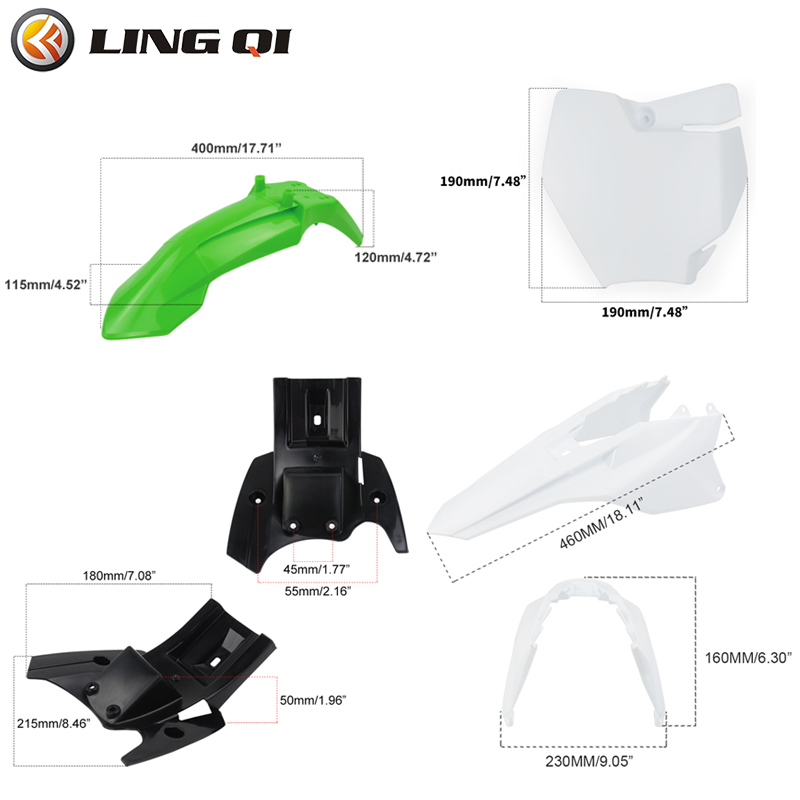 LINGQI RACING KT50 Motorcycle  - Bike Fender Set review and price