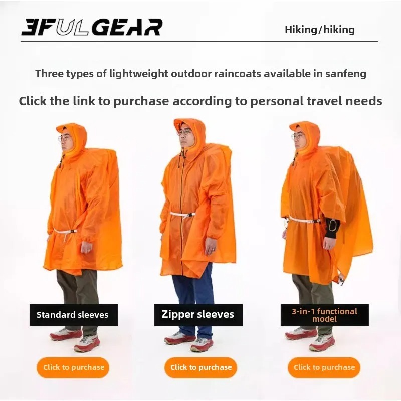 Ultralight Rain Poncho 3F UL G - Cycling Gear In Rain review and price